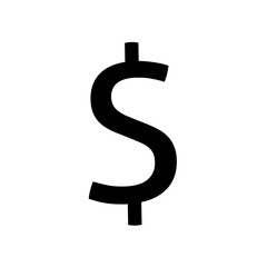 dollar sign isolated on white