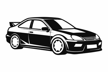 Naklejka premium car line art silhouette vector illustration