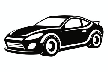 car line art silhouette vector illustration