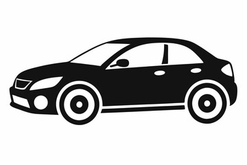 car line art silhouette vector illustration