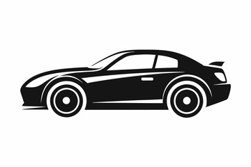 car line art silhouette vector illustration