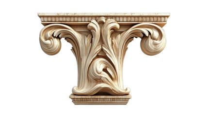 Decorative capital with intricate leaf patterns