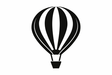 hot air balloon icon line art silhouette vector illustration