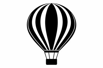 Fototapeta premium hot air balloon icon line art silhouette vector illustration