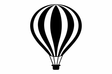 Naklejka premium hot air balloon icon line art silhouette vector illustration