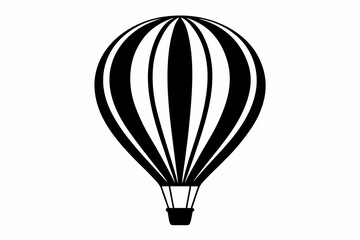 Naklejka premium hot air balloon icon line art silhouette vector illustration