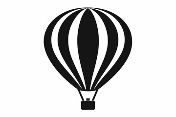 Fototapeta premium hot air balloon icon line art silhouette vector illustration
