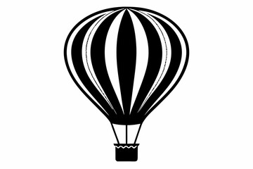 Obraz premium hot air balloon icon line art silhouette vector illustration