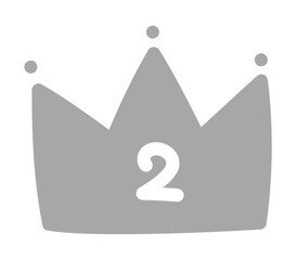 2位の手描き王冠イラスト	