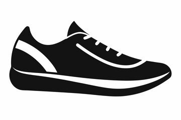 shoe icon line art silhouette vector illustration