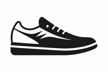 shoe icon line art silhouette vector illustration