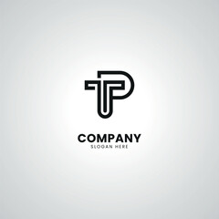 Obraz premium Modern TP PT Lettermark Logo Design for Corporate Branding.