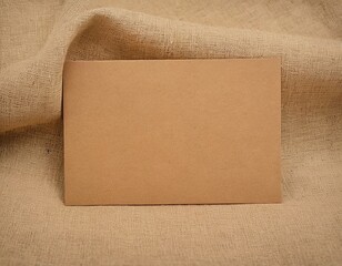 Brown envelope on a textured beige background, perfect for invitations or letters.