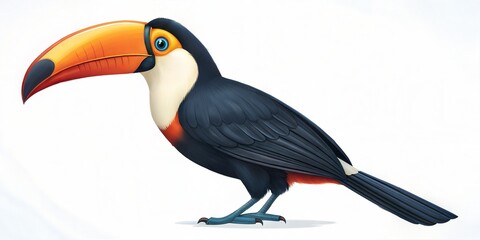 Naklejka premium toucan bird on a branch