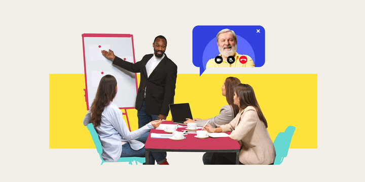 Confident entrepreneur presenting revenue-driven strategy, securing investor trust, optimizing growth. Concept of financial forecasting, investor confidence, business expansion, pitch deck - Powered by Adobe