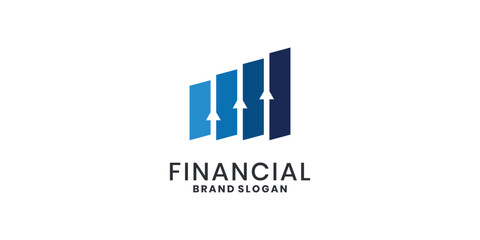 Financial growth logo design for business