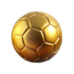 A golden soccer ball, perfect for sports graphics isolated on transparent background