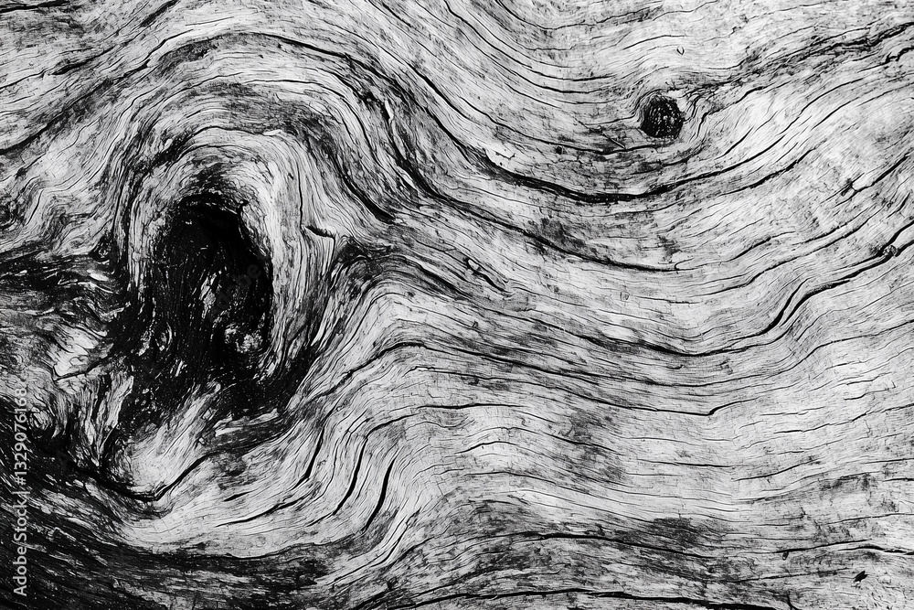 Poster close up of tree bark capturing texture and intricate patterns of wood grain, showcasing natural beauty and organic design. swirling lines and knots create mesmerizing visual effect