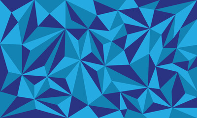 Abstract low poly geometric blue triangle pattern blank background