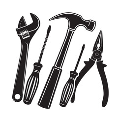 Mechanical tools accessories vector image 