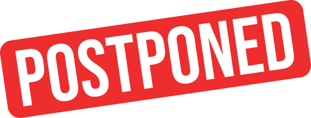 Postponed rubber stamp. vector illustration
