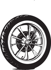 car wheel isolated on white