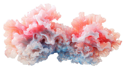 gradient reef fluid holographic iridescent isolated on white background