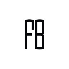 FB monogram logo design letter text name symbol monochrome logotype alphabet character simple logo