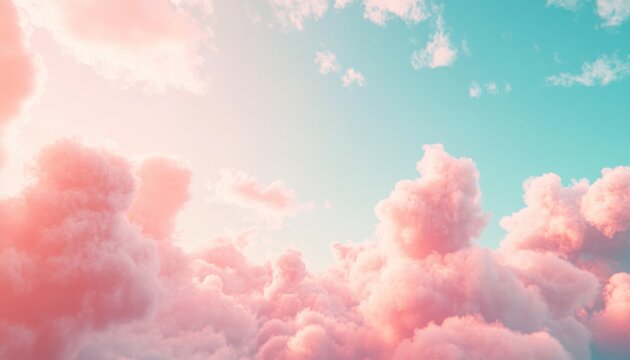 A soft pink and sky blue gradient. Featuring soft pink merging into sky blue. Emphasizing calm and serenity. Ideal for gentle and peaceful visuals