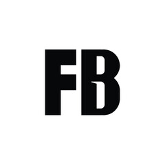 FB monogram logo design letter text name symbol monochrome logotype alphabet character simple logo