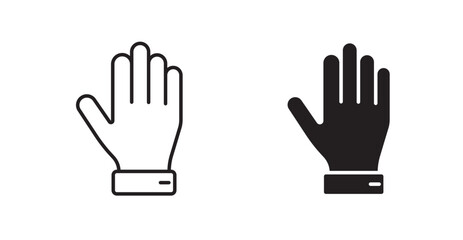 Hand line icon vector set.