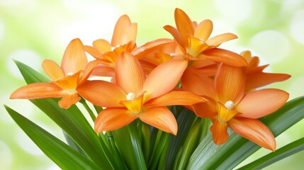 Stunning bouquet of vibrant orange flowers in simple vase bringing warmth and cheer
