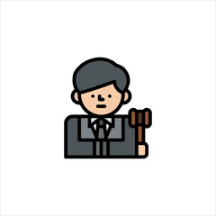 set of funny cartoon manager