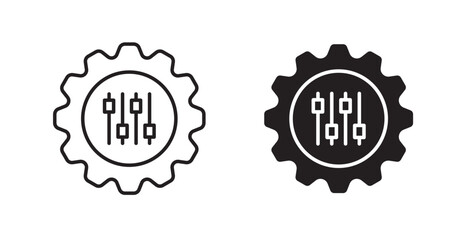 Mass customization line icon vector set.