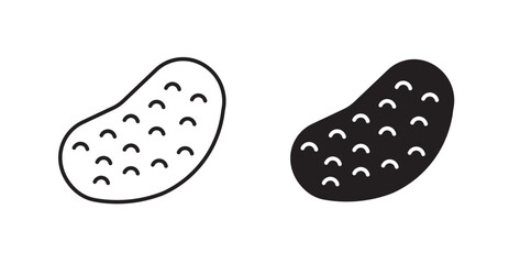 Potato line icon vector set.