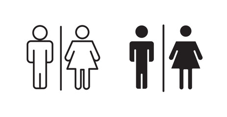 Restroom line icon vector set.