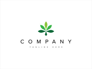 creative green nature eco logo design