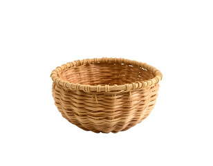 Fototapeta premium Wicker Basket Isolated Transparent Background