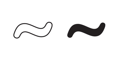 Tilde line icon vector set.