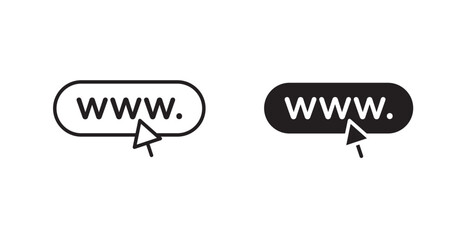 Url line icon vector set.