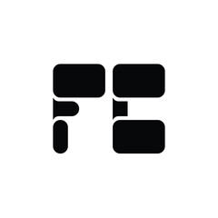 FC monogram logo design letter text name symbol monochrome logotype alphabet character simple logo