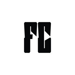 FC monogram logo design letter text name symbol monochrome logotype alphabet character simple logo