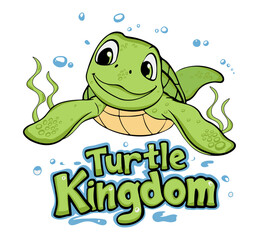 Turtle kingdom vector illustration