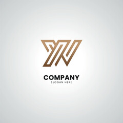 Modern Unique YW WY Lettermark Logo Design for Corporate Branding.