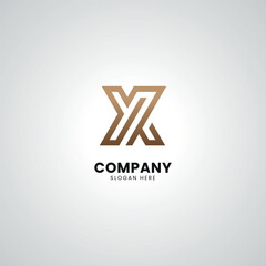 Modern Unique YX XY Lettermark Logo Design for Corporate Branding.