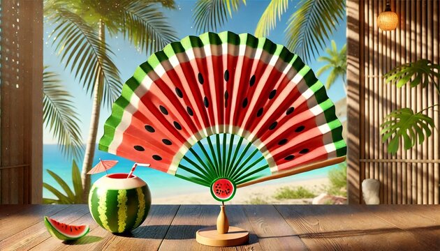 tropical garden with palm trees