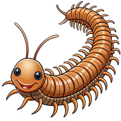 vector illustration of cartoon worm