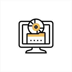 vector illustration of a computer monitor