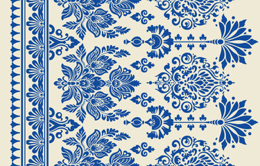 Ethnic Motifs Ikat floral paisley embroidery floral. ikat Saree Sarong oriental pattern traditional.Ikat embroidery style abstract embroidery design for texture,fabric,clothing,wrapping,decoration