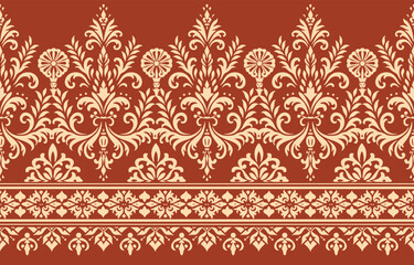 Ethnic Motifs Ikat floral paisley embroidery floral. ikat Saree Sarong oriental pattern traditional.Ikat embroidery style abstract embroidery design for texture,fabric,clothing,wrapping,decoration